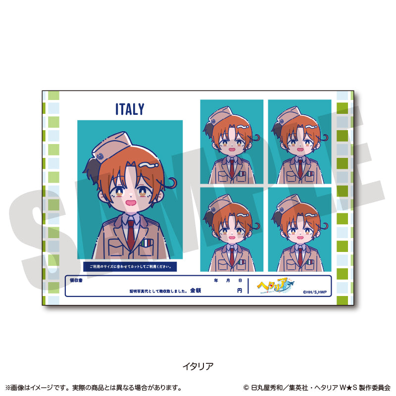 「ヘタリア World★Stars」 にゅ〜とろ 証明写真風ステッカーVol.1