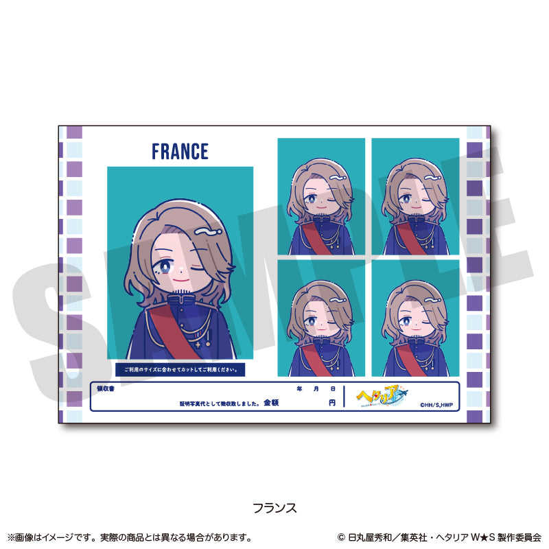 「ヘタリア World★Stars」 にゅ〜とろ 証明写真風ステッカーVol.1