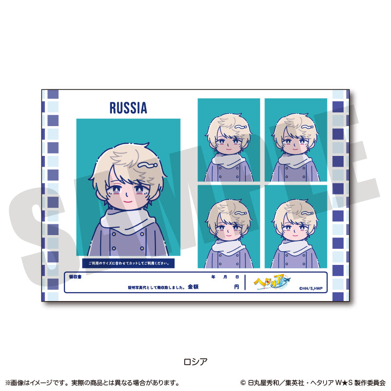 「ヘタリア World★Stars」 にゅ〜とろ 証明写真風ステッカーVol.1