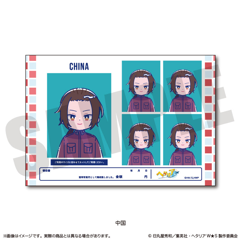 「ヘタリア World★Stars」 にゅ〜とろ 証明写真風ステッカーVol.1