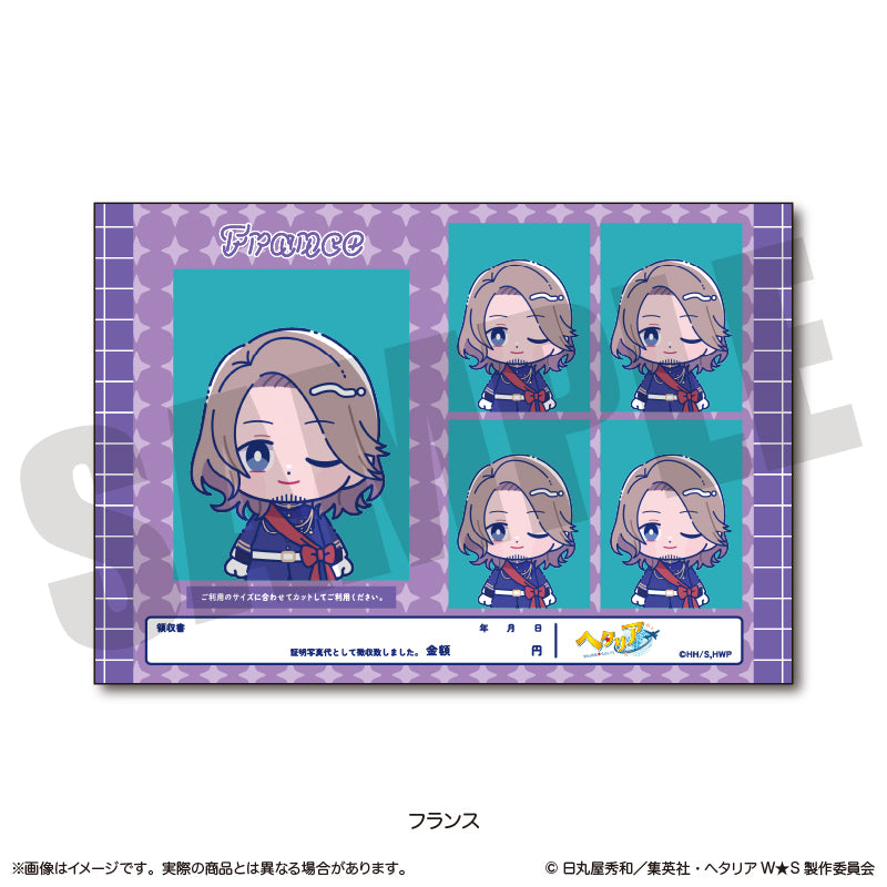 「ヘタリア World★Stars」 にゅ〜とろ 証明写真風ステッカーVol.2