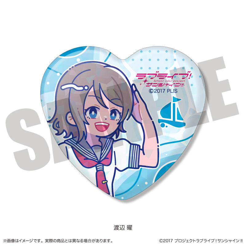 TVアニメ「ラブライブ!サンシャイン‼︎」 にゅ〜とろ ハート型缶バッジ