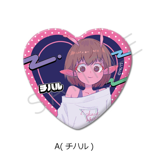 アニメ『銀河特急 ミルキー☆サブウェイ』 ハート型缶バッジ