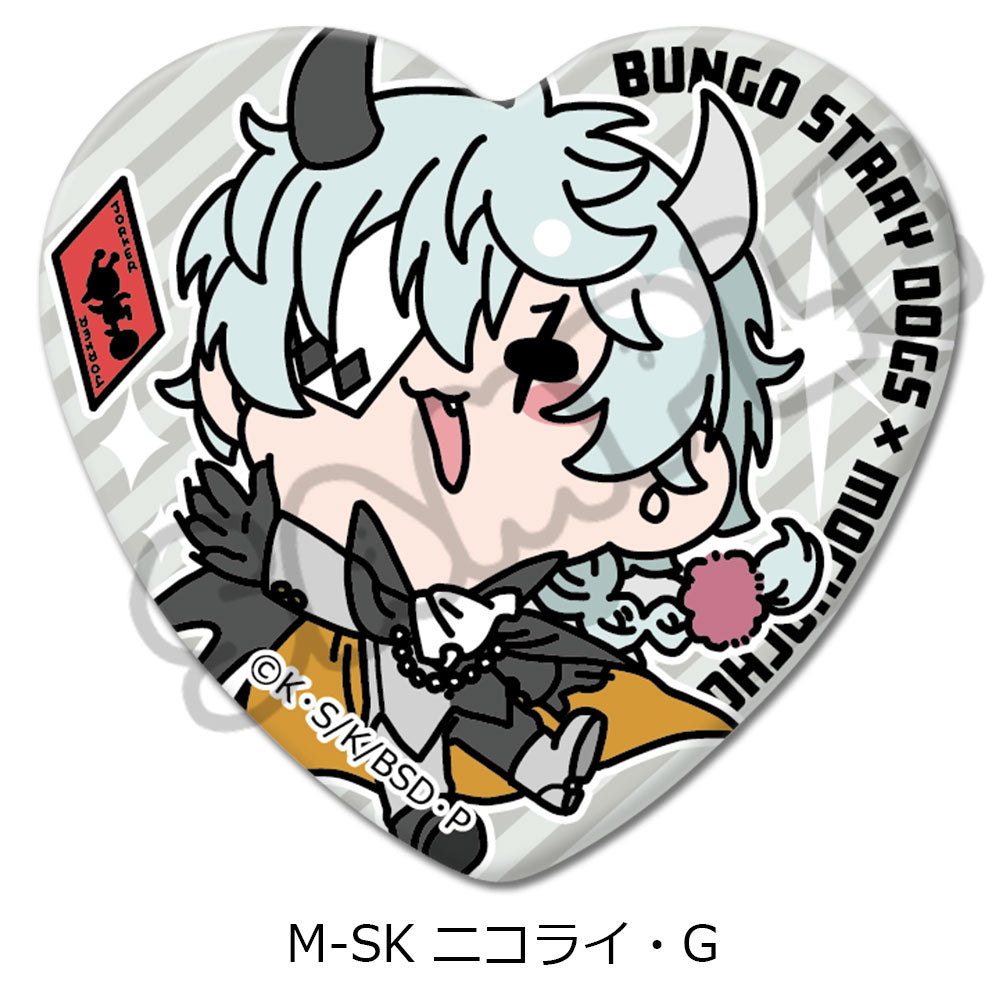 『文豪ストレイドッグス』第5弾 ハート型缶バッジ