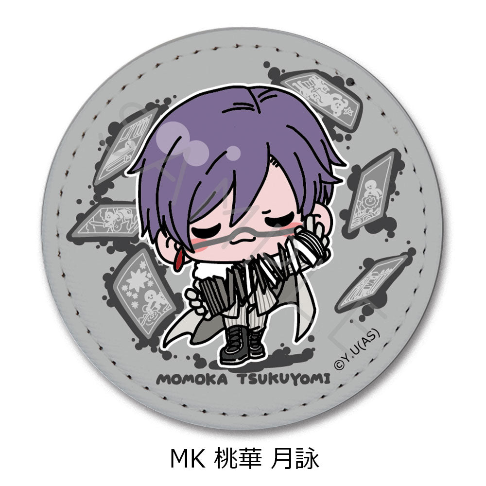 「桃源暗鬼」 レザーバッジ(丸形)【mochocho】
