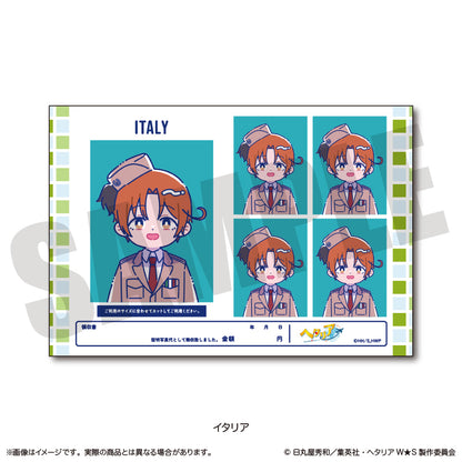 「ヘタリア World★Stars」 にゅ〜とろ 証明写真風ステッカーVol.1
