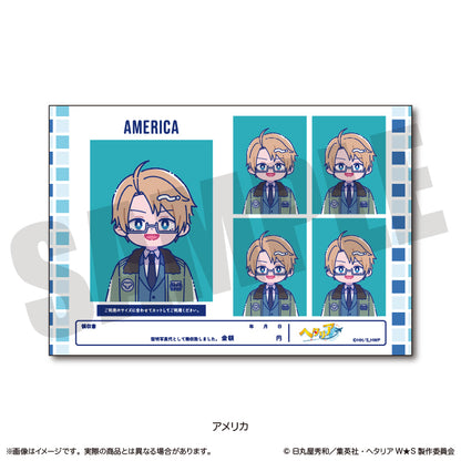 「ヘタリア World★Stars」 にゅ〜とろ 証明写真風ステッカーVol.1