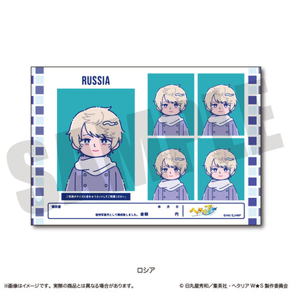 「ヘタリア World★Stars」 にゅ〜とろ 証明写真風ステッカーVol.1