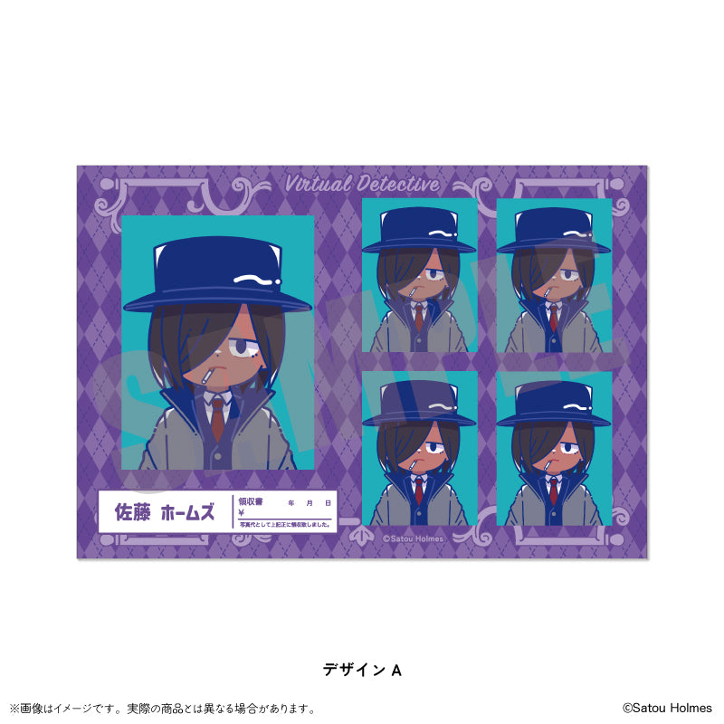 「佐藤ホームズ」 にゅ～とろ 証明写真風ステッカー