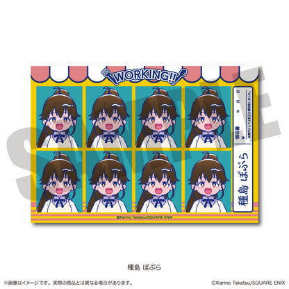 『WORKING!!』 にゅ〜とろ 証明写真風ステッカー