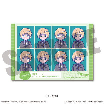アニメ「ヘタリア World★Stars」 にゅ〜とろ 第二弾 証明写真風ステッカー