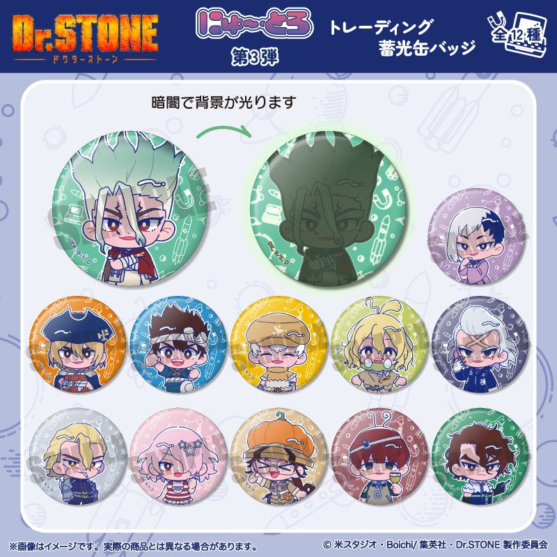 TVアニメ「Dr.STONE」 にゅ〜とろ 第三弾 トレーディン蓄光缶バッジ