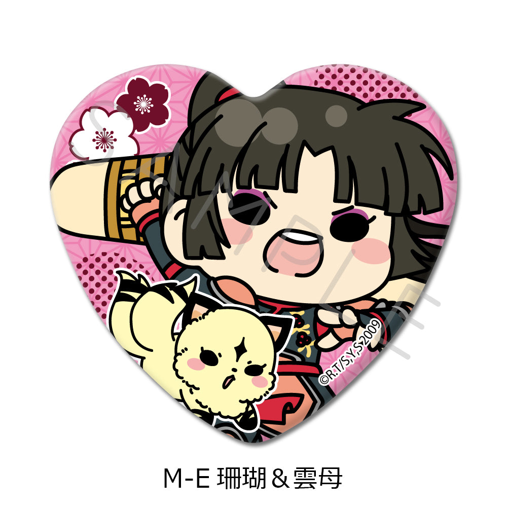『犬夜叉』 ハート型缶バッジ