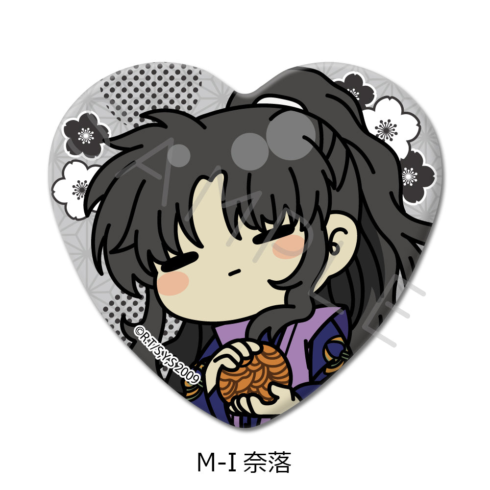 『犬夜叉』 ハート型缶バッジ