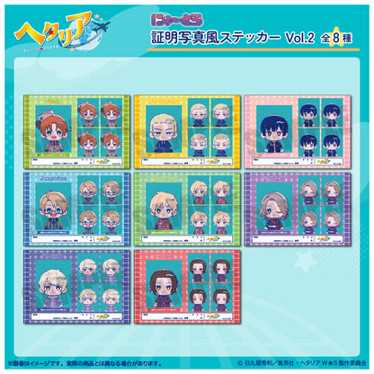 「ヘタリア World★Stars」 にゅ〜とろ 証明写真風ステッカーVol.2