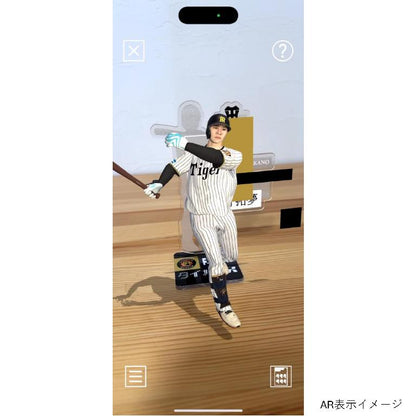 阪神タイガース ARアクリルスタンド 中野拓夢 AR表示イメージ